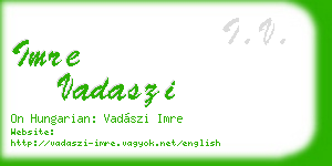 imre vadaszi business card